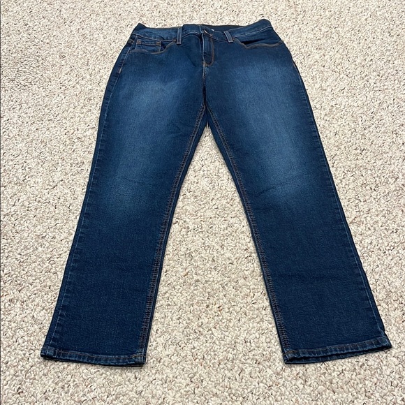 Mott & Bow Women's Boyfriend Jeans Sz 27 Length 28 Dark Wash - Picture 1 of 9